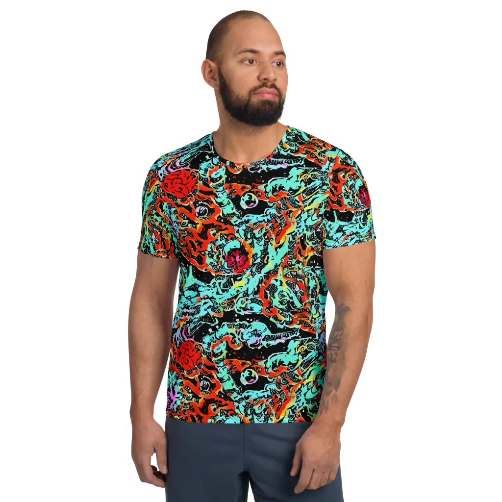 Neon Wildstyle on Men's Athletic T-Shirt — Front