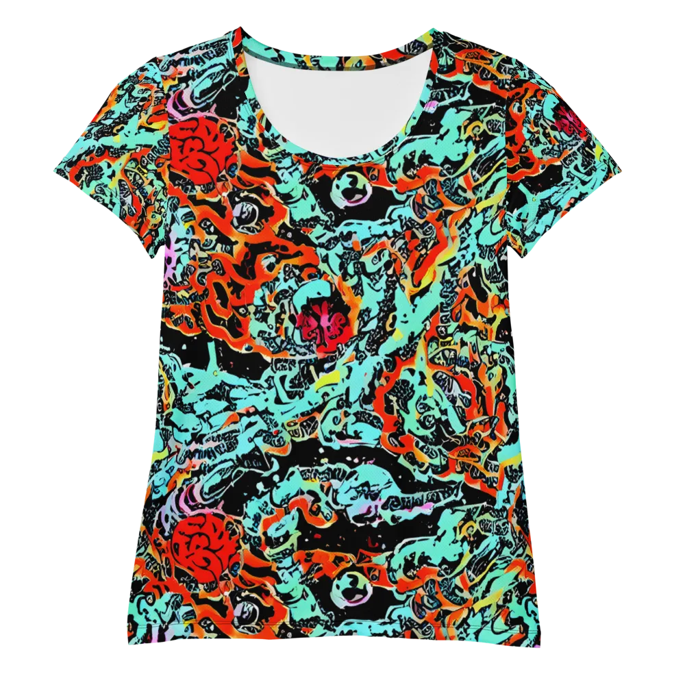 Neon Wildstyle on Women's Athletic T-Shirt — Front