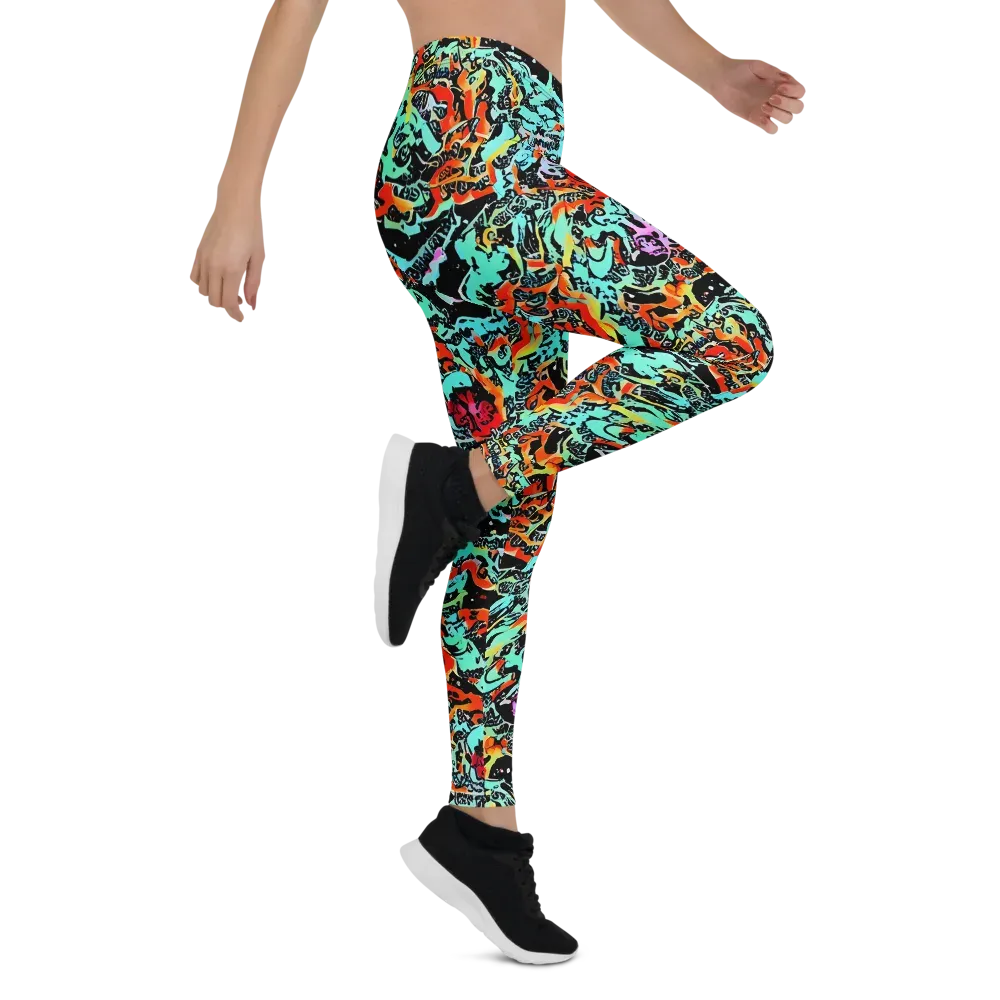 Neon Wildstyle on Leggings — Right