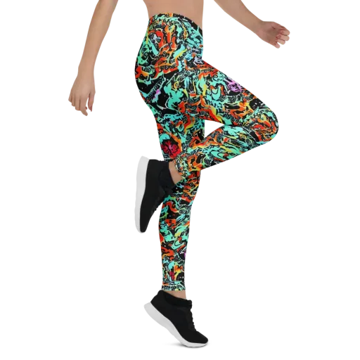 Neon Wildstyle on a Leggings