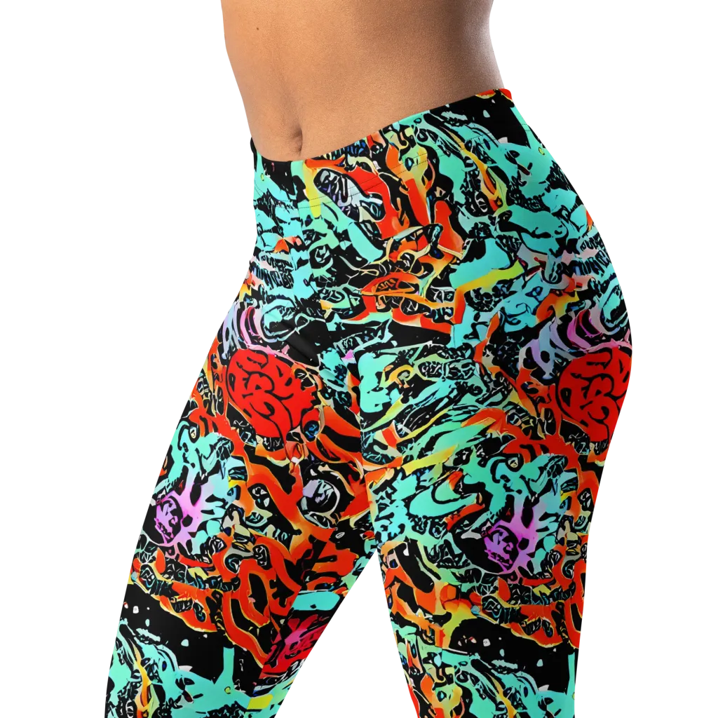 Neon Wildstyle on Leggings — Left Front