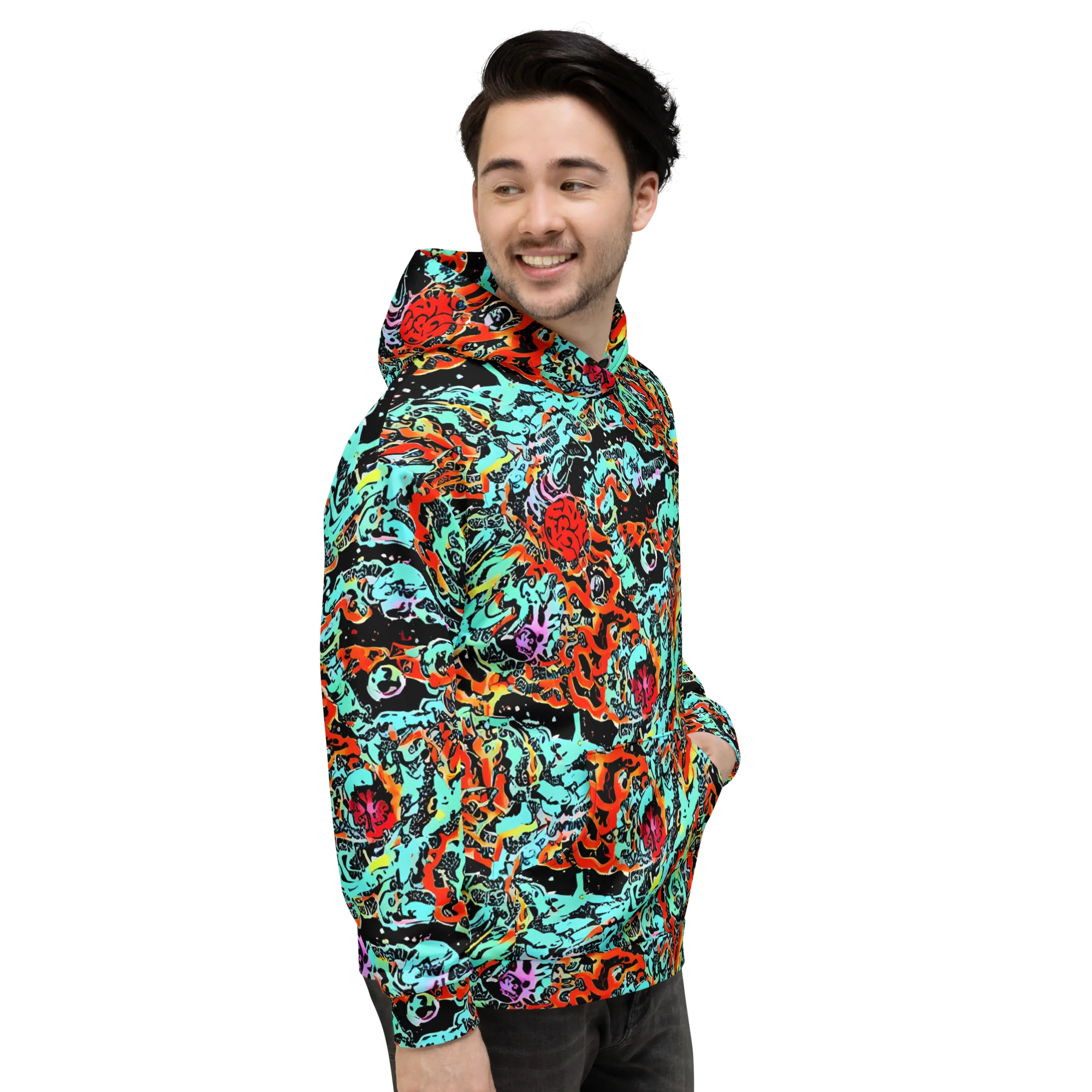 Neon Wildstyle on Hoodie — Right