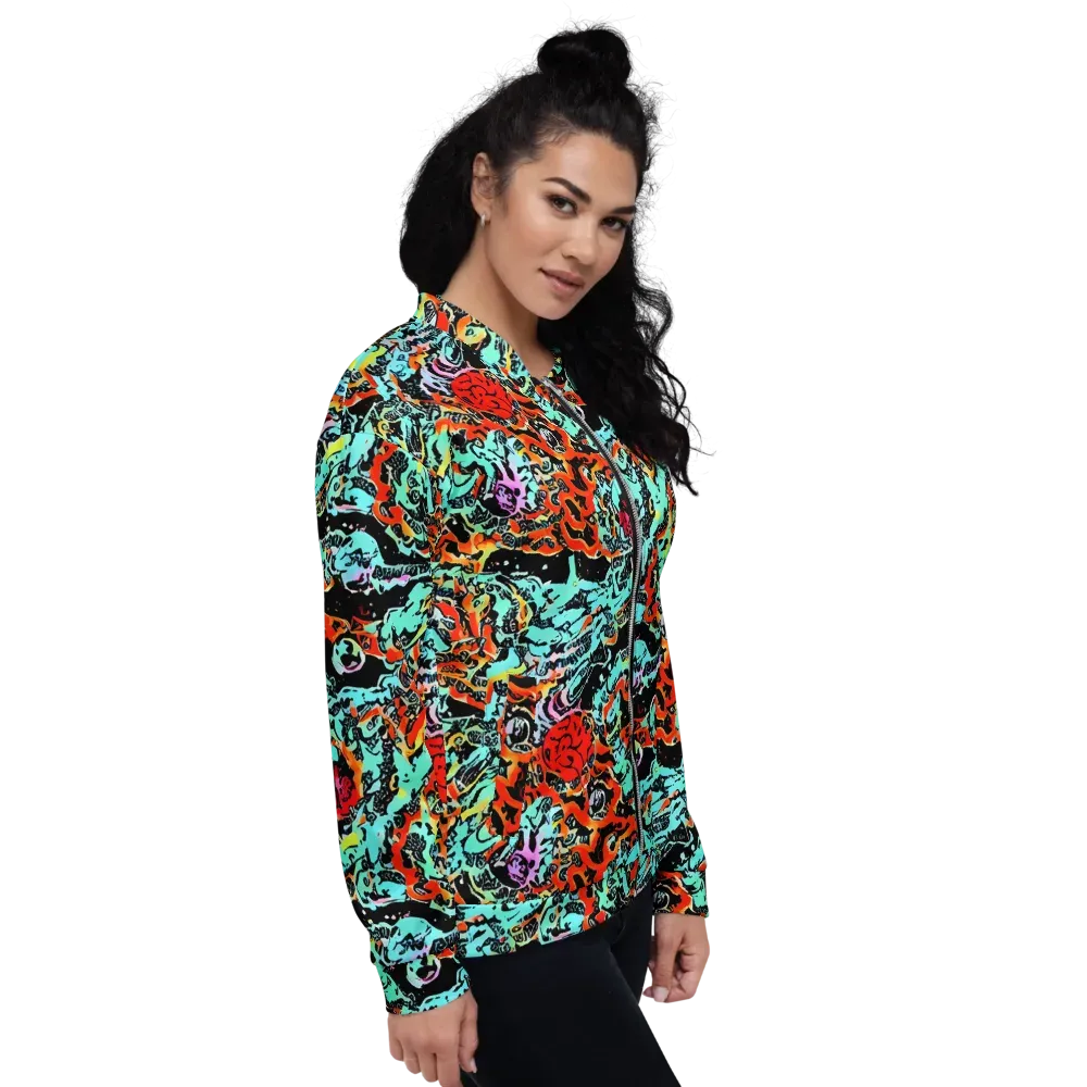 Neon Wildstyle on Bomber Jacket — Right
