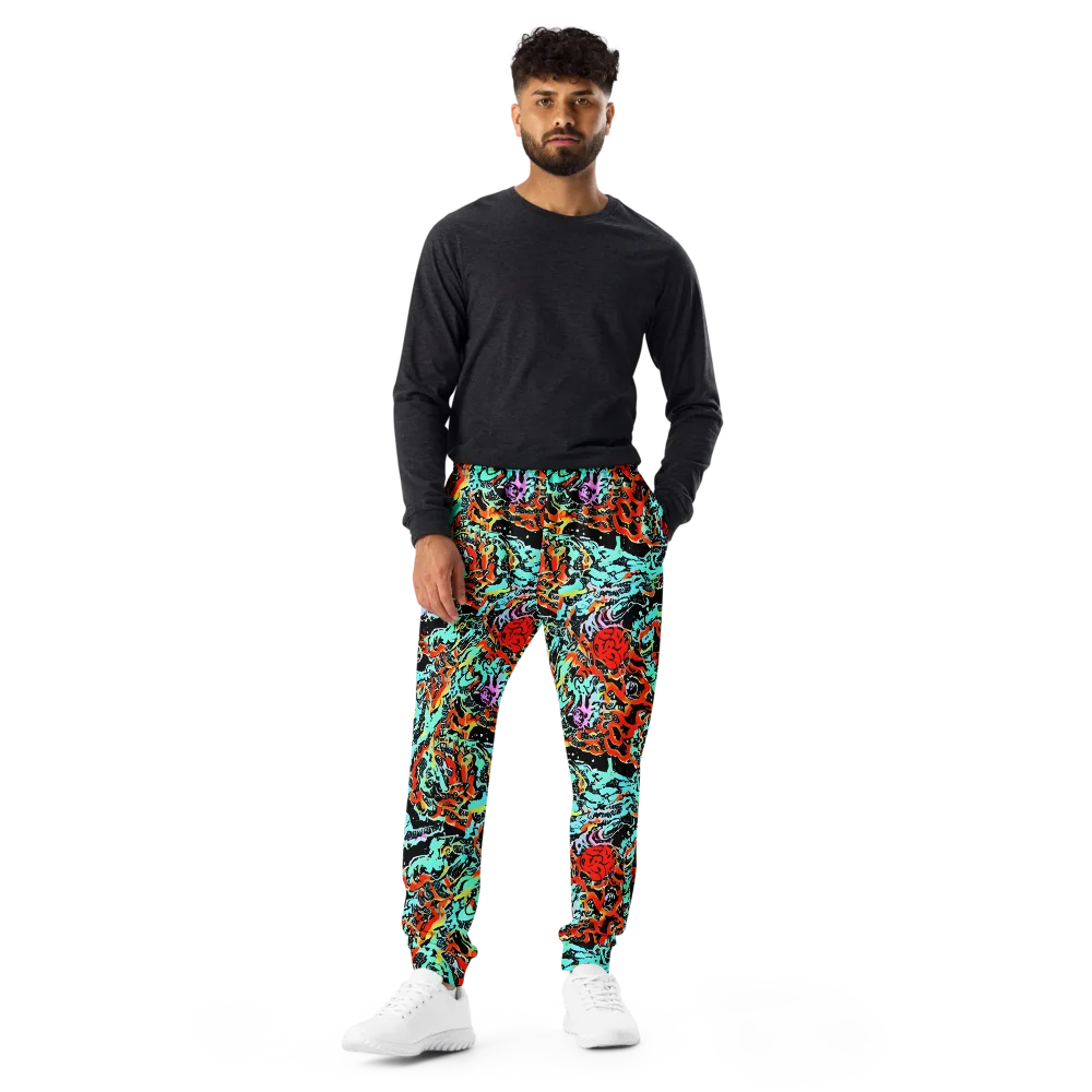 Neon Wildstyle on Men's Joggers — Front