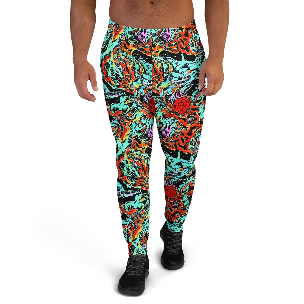 Neon Wildstyle on Men's Joggers — Front