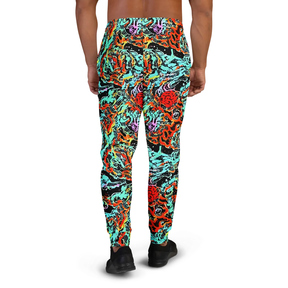 Neon Wildstyle on Men's Joggers — Back