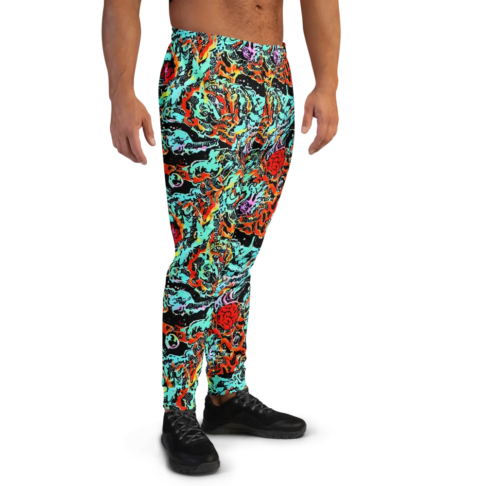 Neon Wildstyle on Men's Joggers — Right