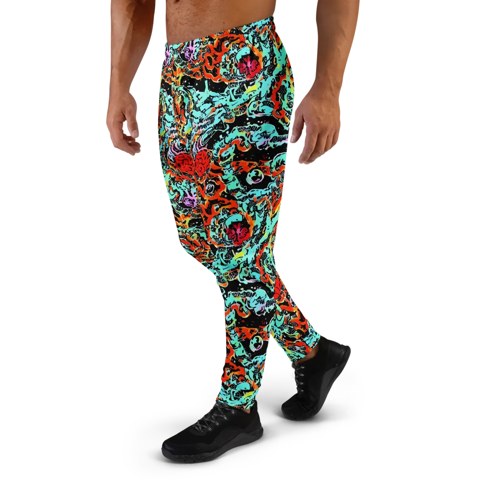 Neon Wildstyle on Men's Joggers — Left
