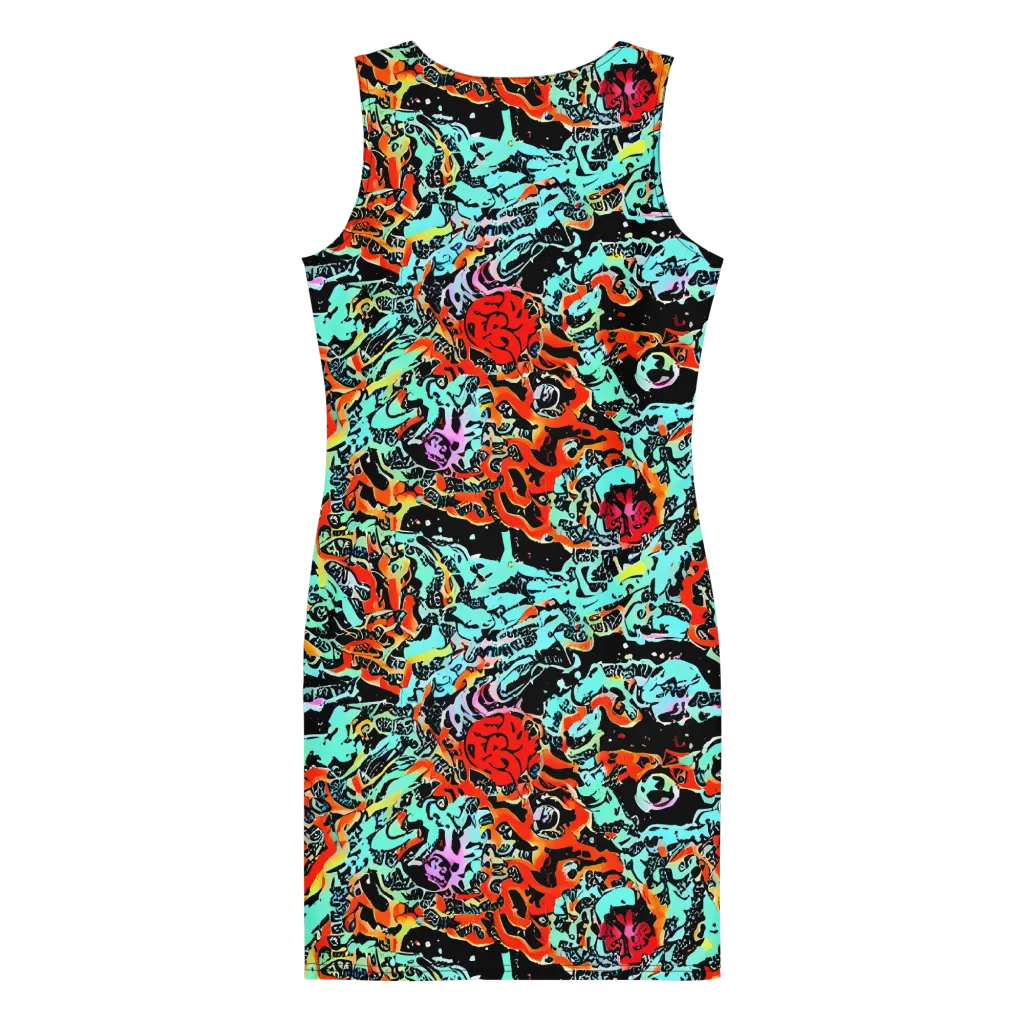 Neon Wildstyle on Bodycon Dress — Back