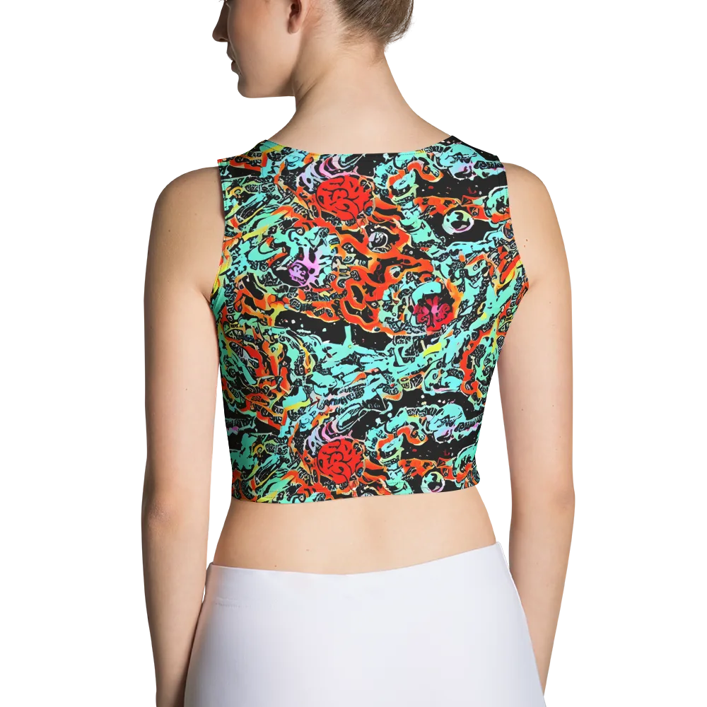 Neon Wildstyle on Crop Top — Back