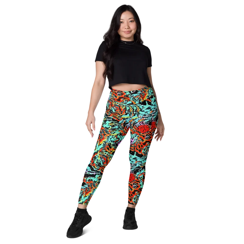 Neon Wildstyle on Leggings with Pockets — Front