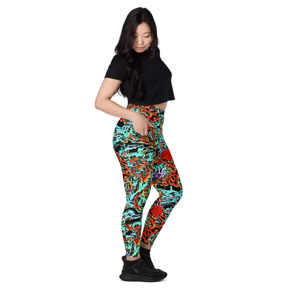 Neon Wildstyle on Leggings with Pockets — Right
