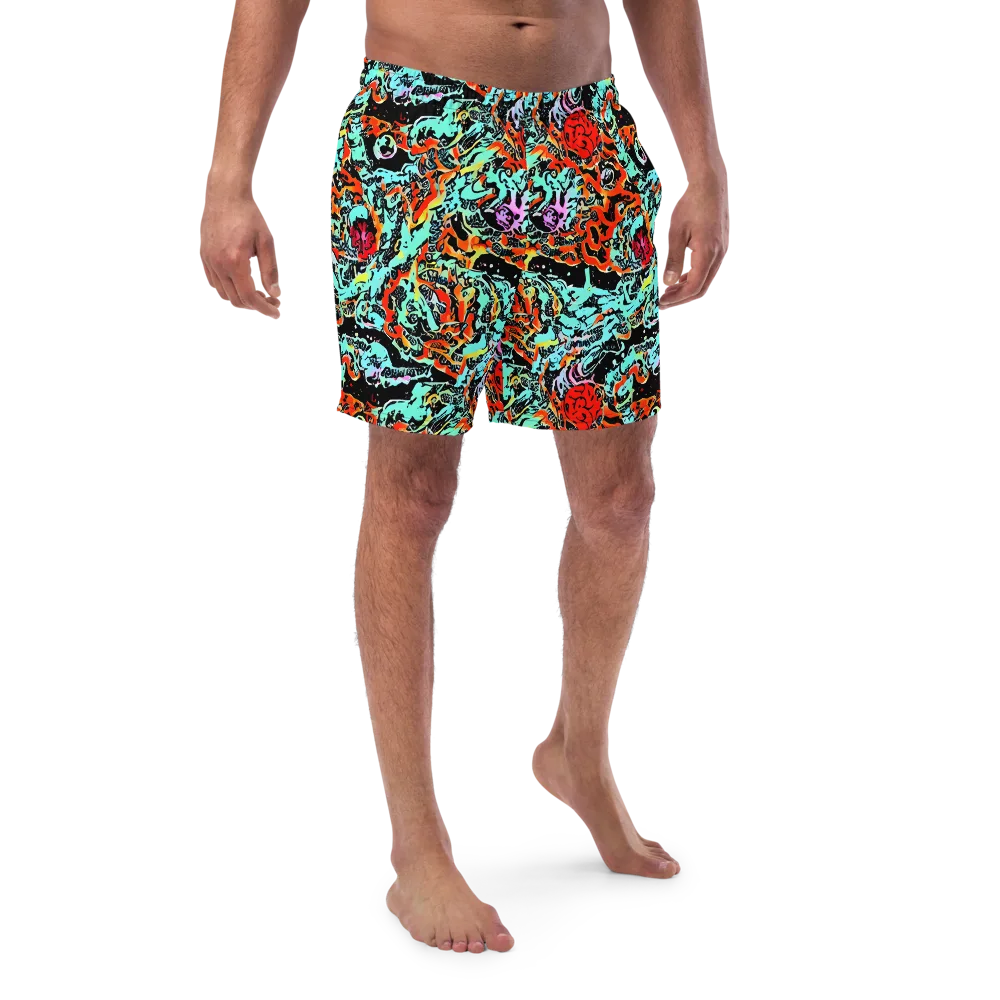 Neon Wildstyle on Swim Trunks — Front