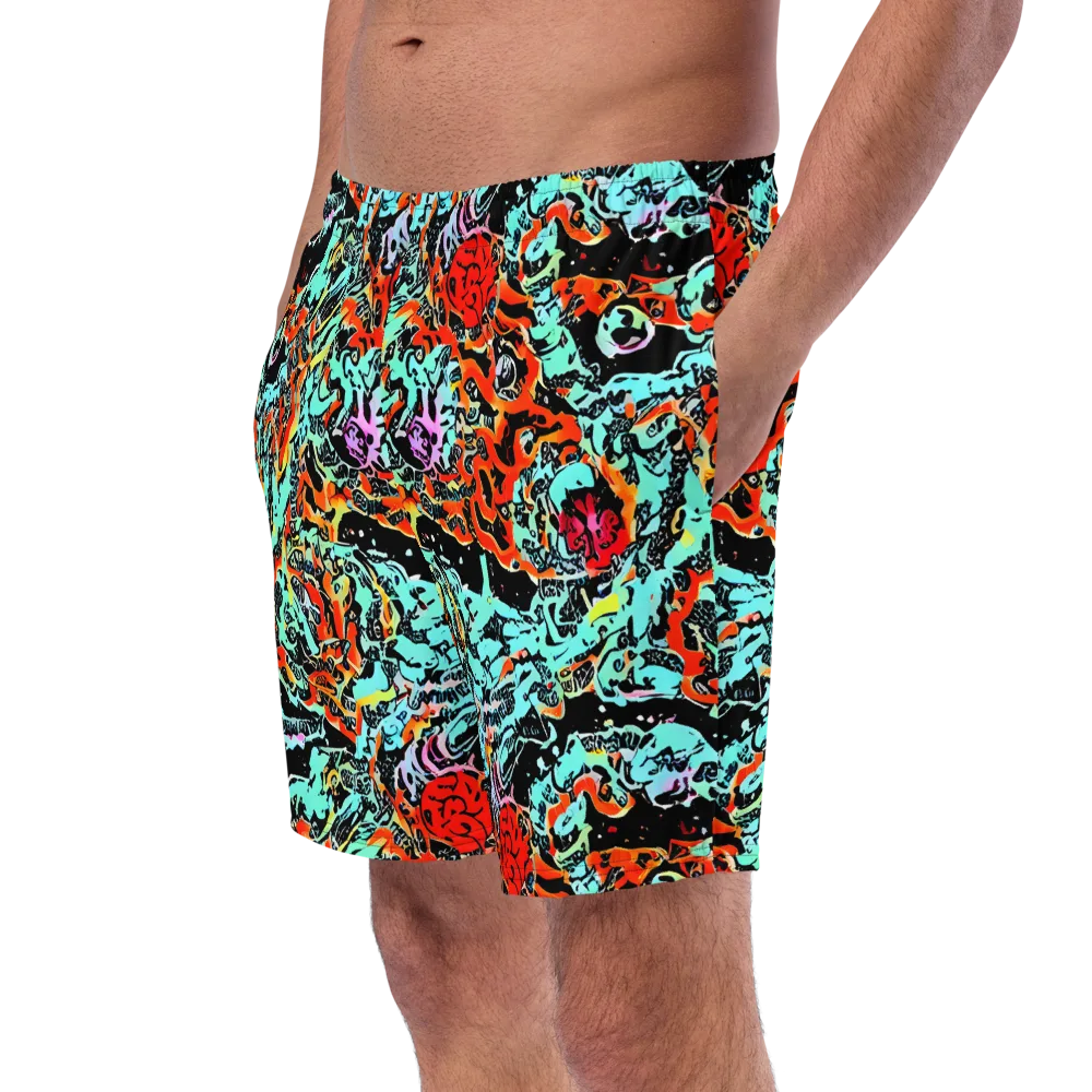Neon Wildstyle on Swim Trunks — Left Front