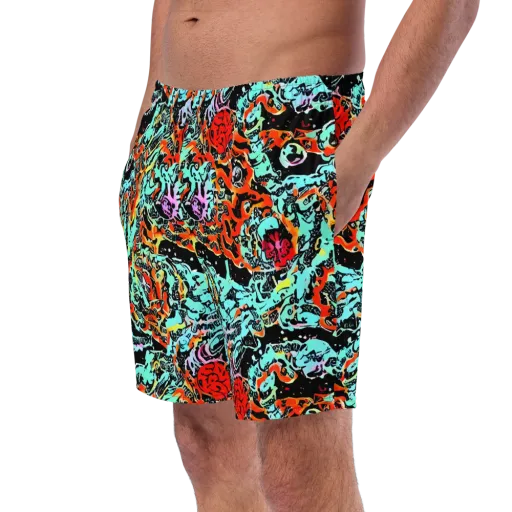 Neon Wildstyle on a Swim Trunks