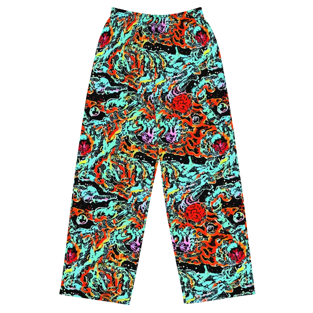 Neon Wildstyle on Wide-Leg Pants — Front
