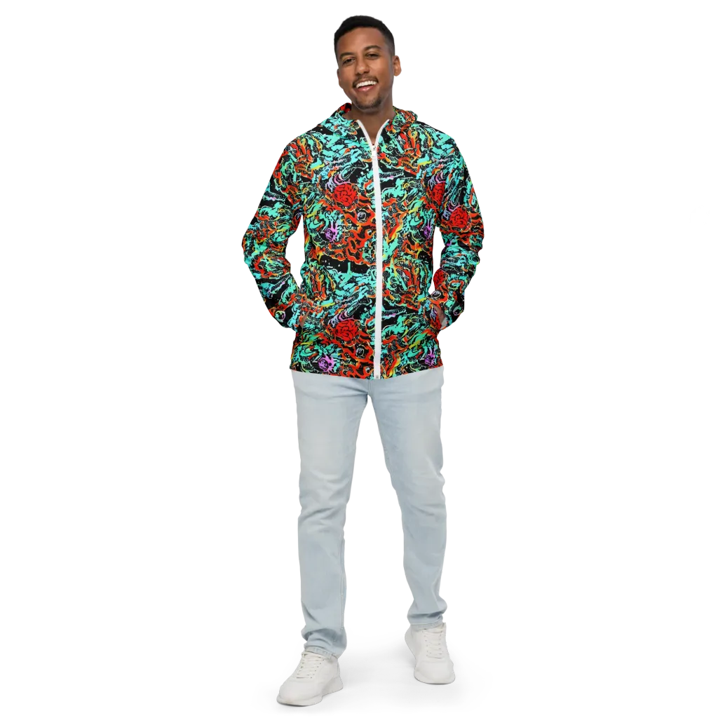 Neon Wildstyle on Men's Windbreaker — Front