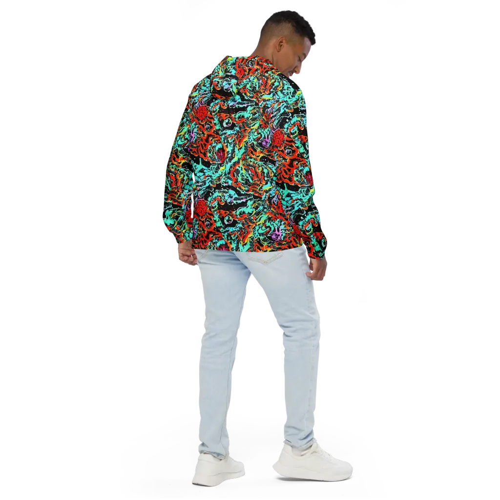 Neon Wildstyle on Men's Windbreaker — Back