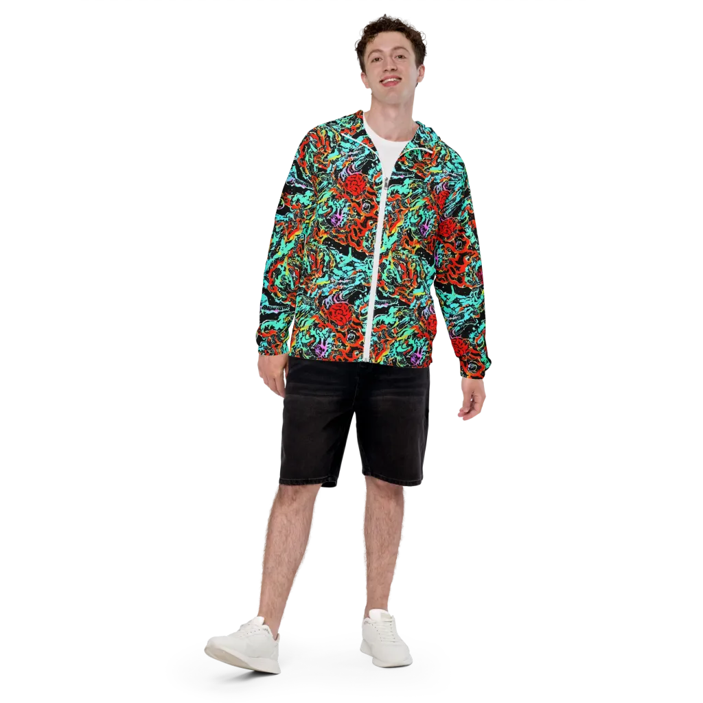Neon Wildstyle on Men's Windbreaker — Front