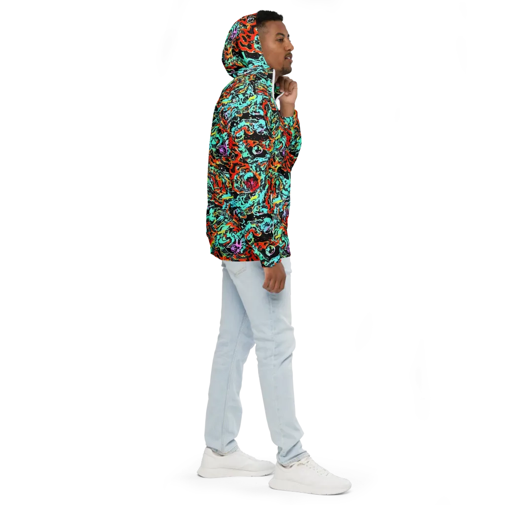 Neon Wildstyle on Men's Windbreaker — Right