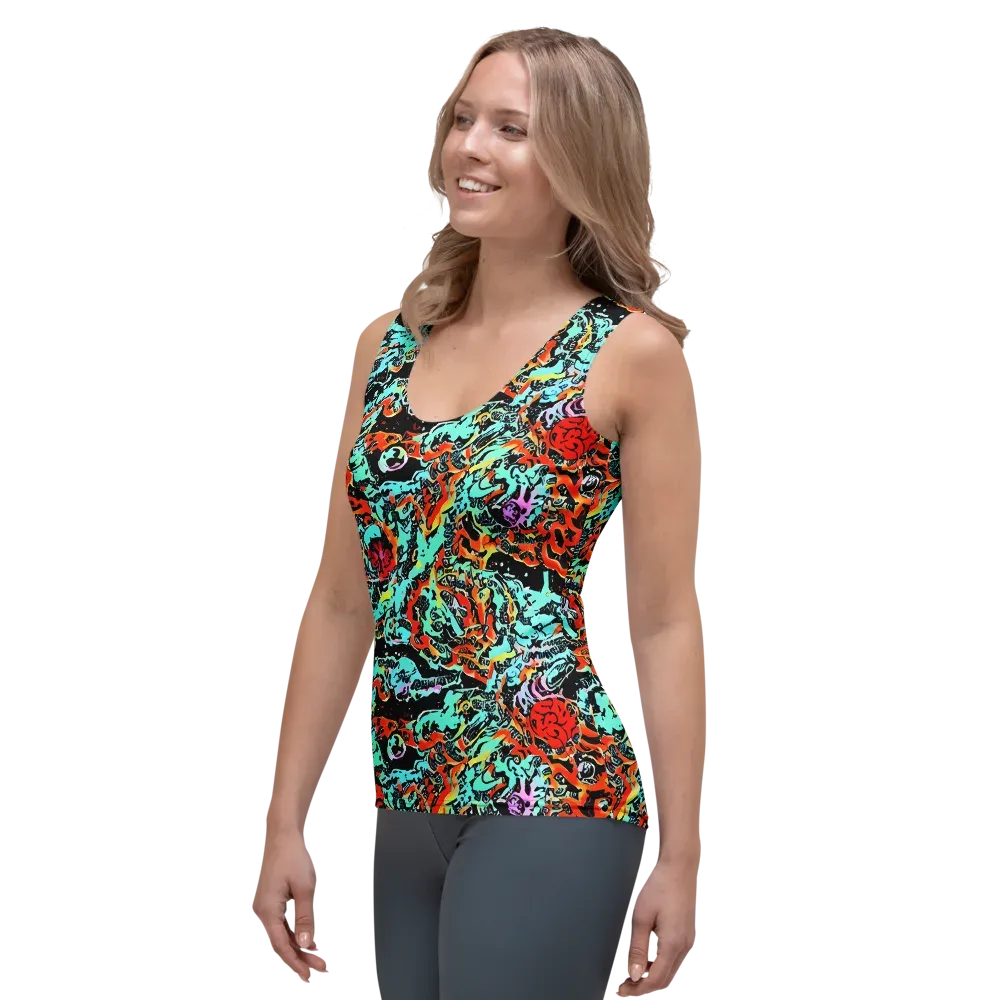 Neon Wildstyle on Women's Tank Top — Left Front