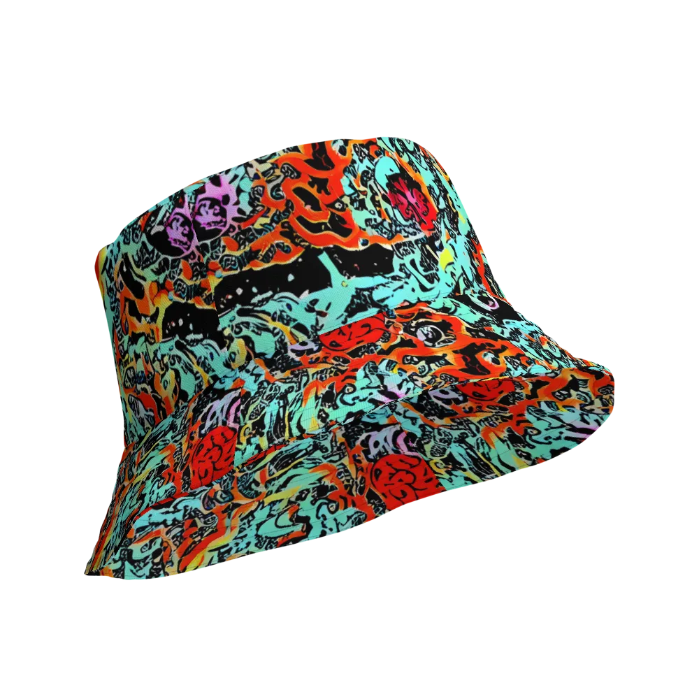 Neon Wildstyle on Reversible Bucket Hat — Product details Outside