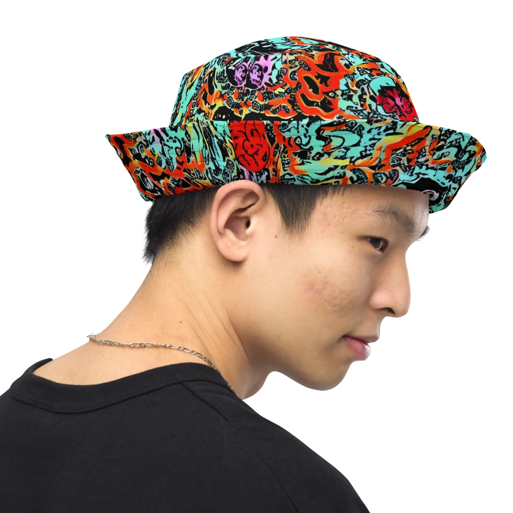 Neon Wildstyle on Reversible Bucket Hat — Right Outside