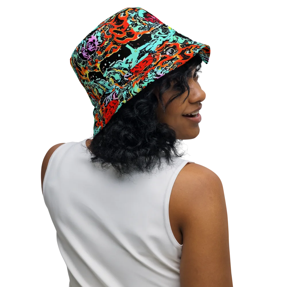 Neon Wildstyle on Reversible Bucket Hat — Right Outside