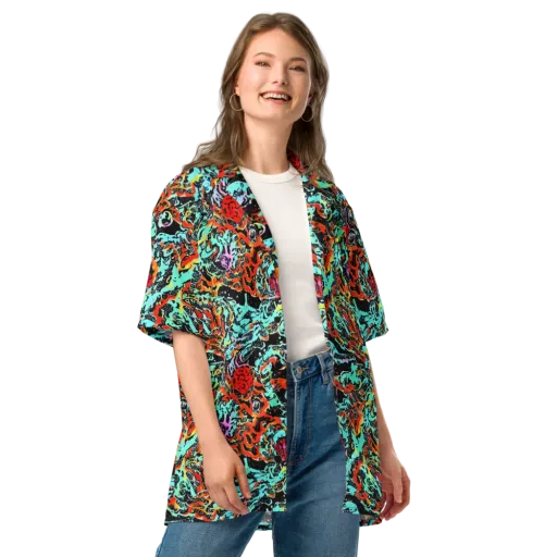 Neon Wildstyle on a Button Shirt