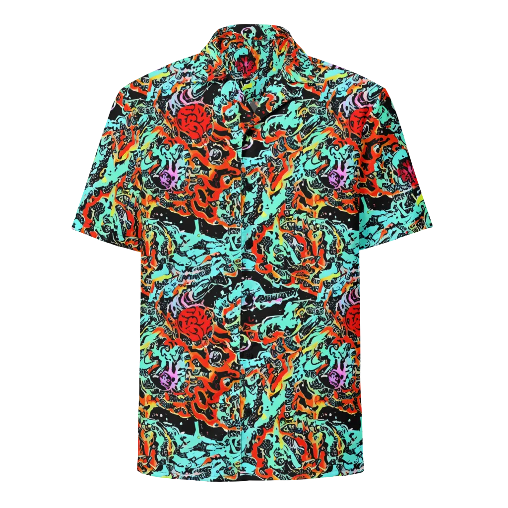 Neon Wildstyle on Button Shirt — Front