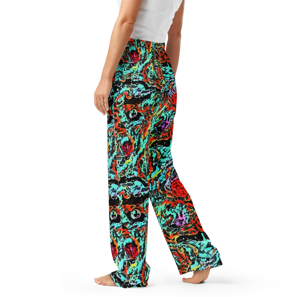 Neon Wildstyle on Women's Pajama Pants — Left