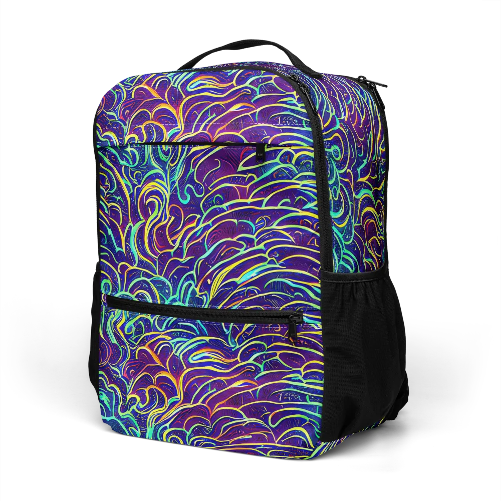 Cosmic Calligraphy on Utility Backpack — Left Front
