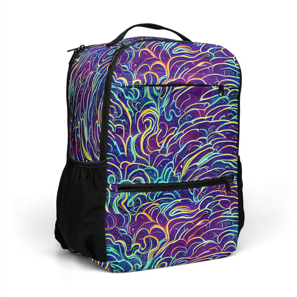 Cosmic Calligraphy on Utility Backpack — Right Front