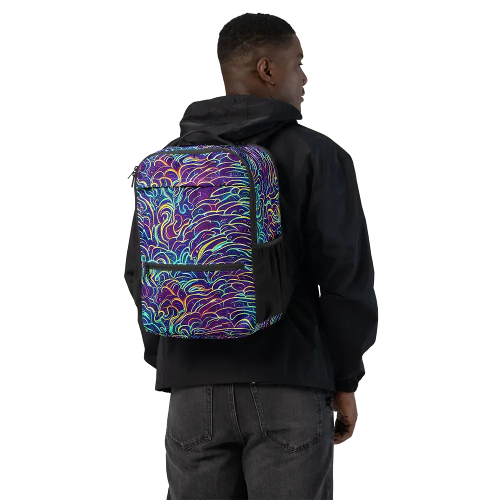 Cosmic Calligraphy on Utility Backpack — Back
