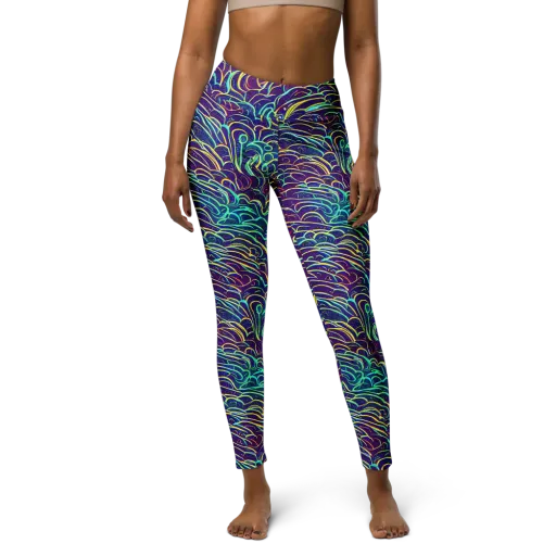 Cosmic Calligraphy on a Yoga Leggings