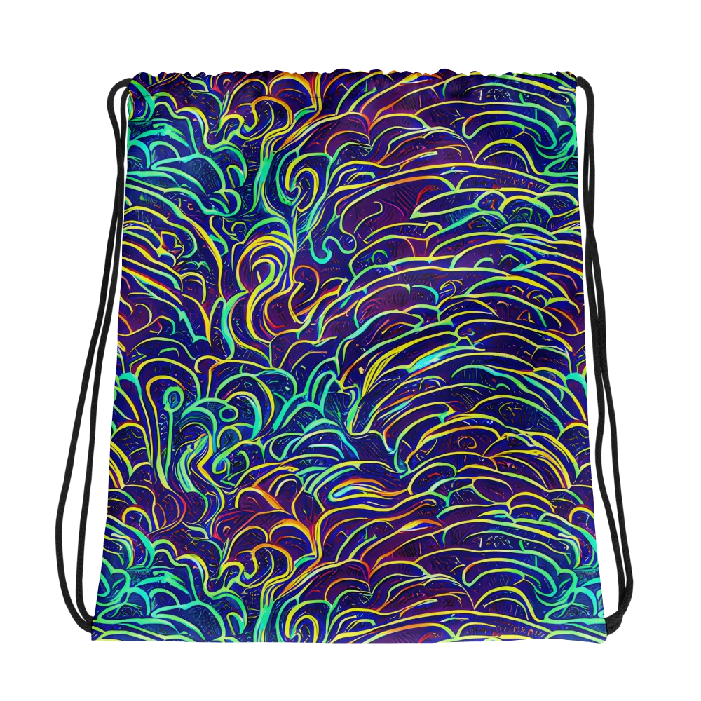 Cosmic Calligraphy on Drawstring Bag — Photo