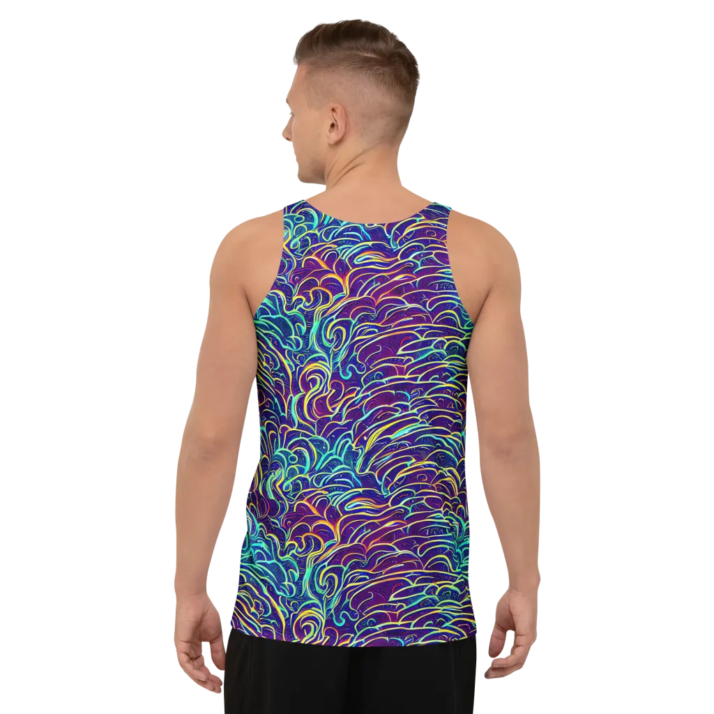 Cosmic Calligraphy on Men's Tank Top — Back