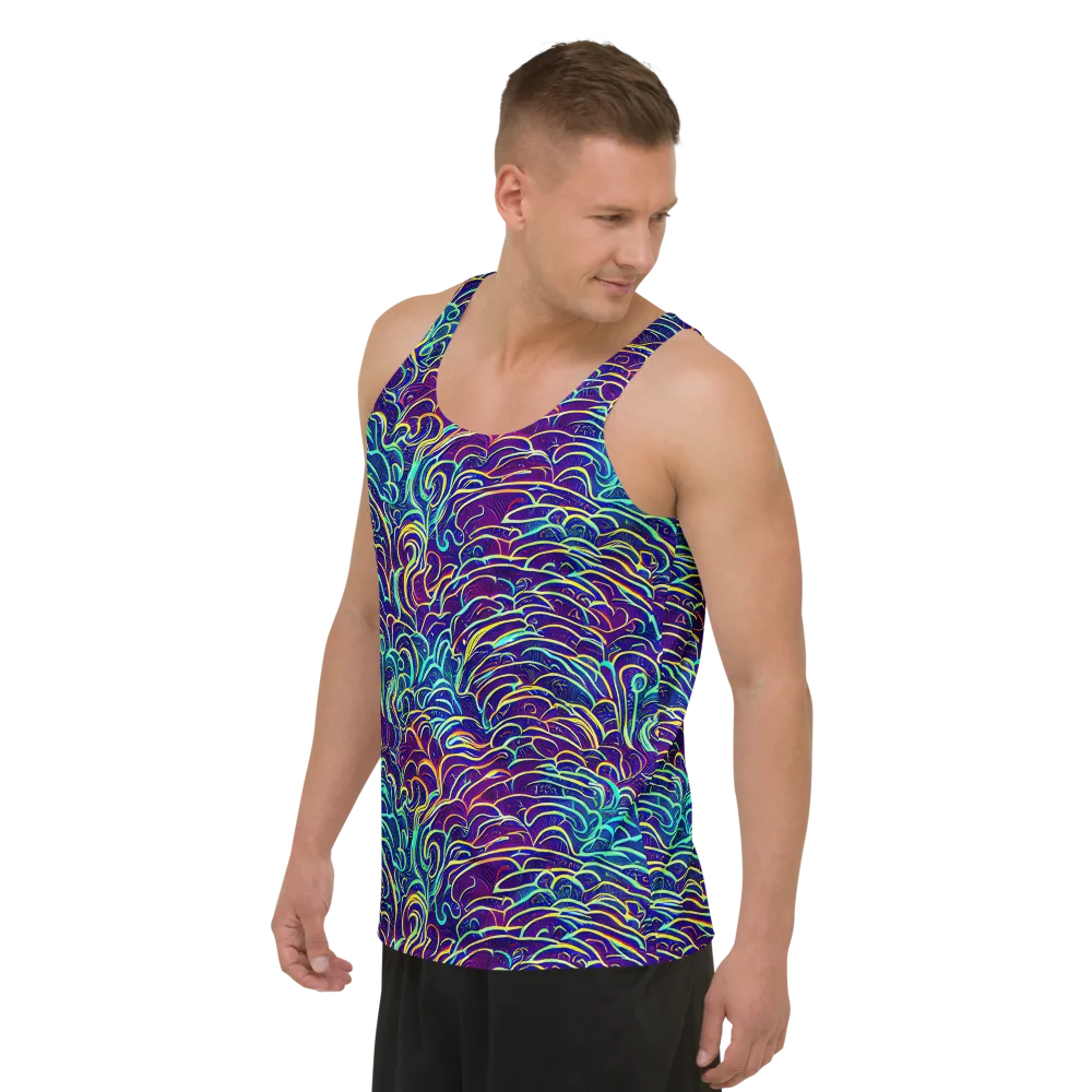 Cosmic Calligraphy on Men's Tank Top — Left Front