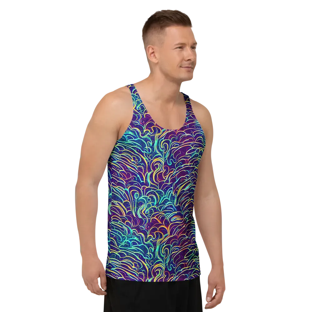 Cosmic Calligraphy on Men's Tank Top — Right Front