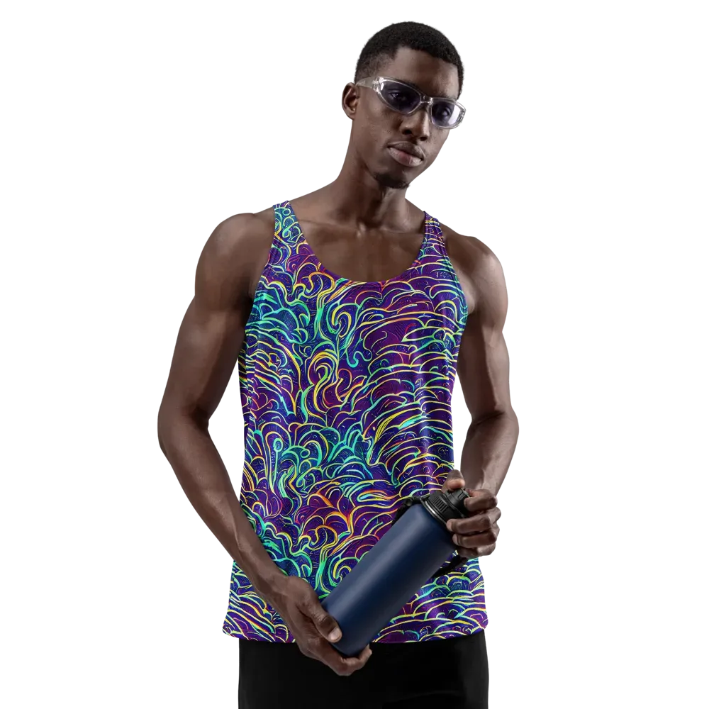 Cosmic Calligraphy on Men's Tank Top — Front