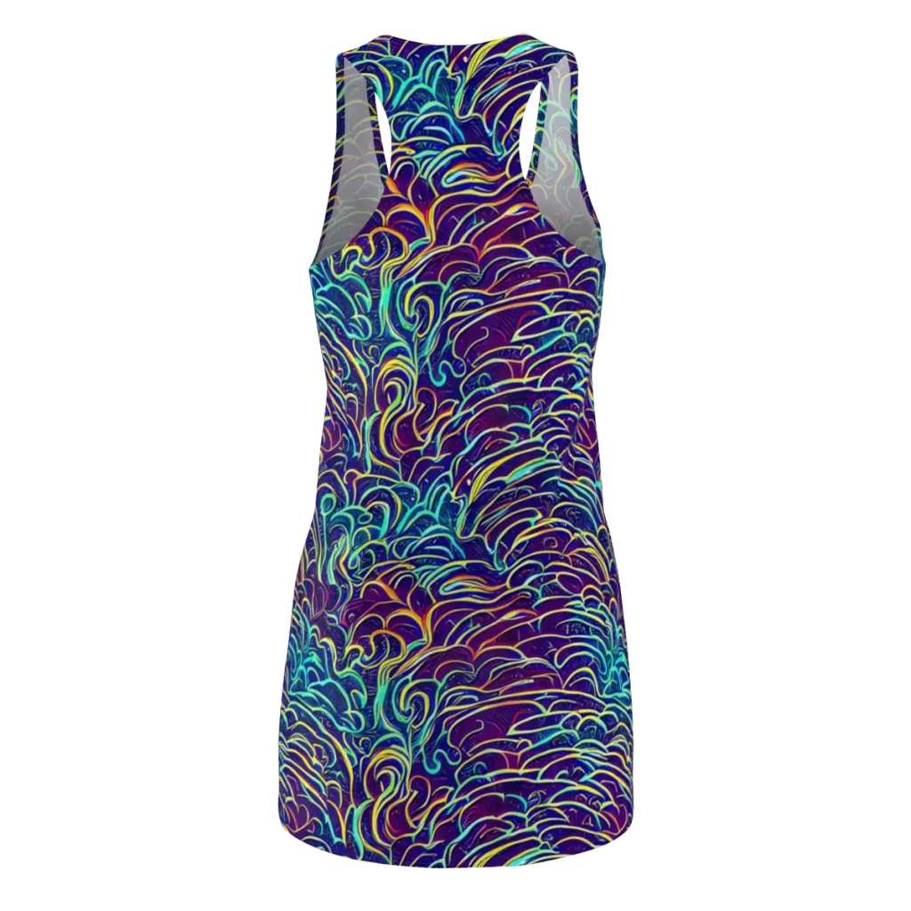 Cosmic Calligraphy on Racerback Dress — Back