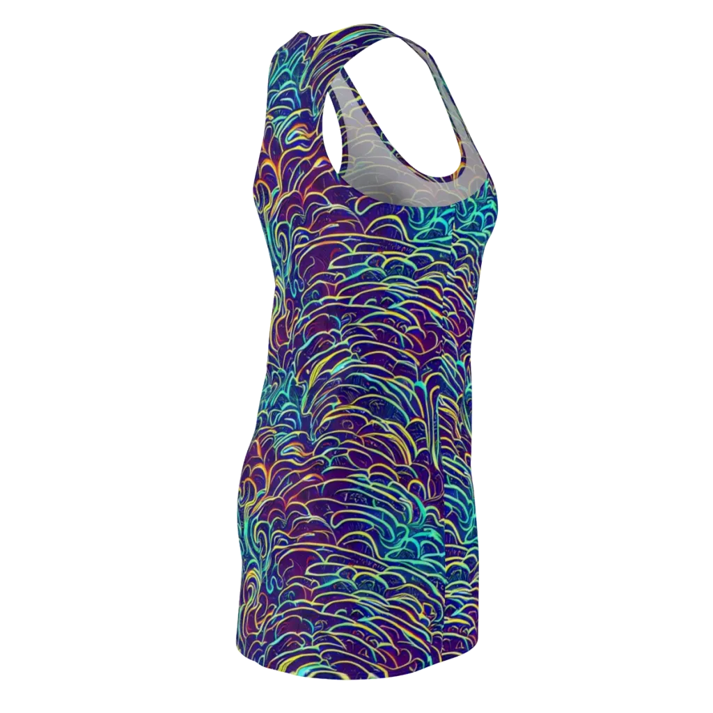Cosmic Calligraphy on Racerback Dress — Back Side