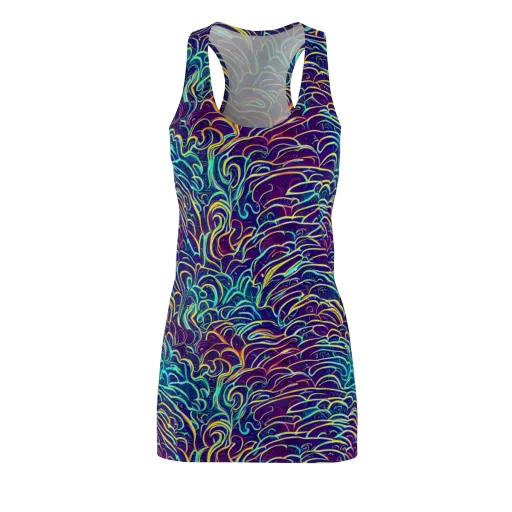 Cosmic Calligraphy on a Racerback Dress