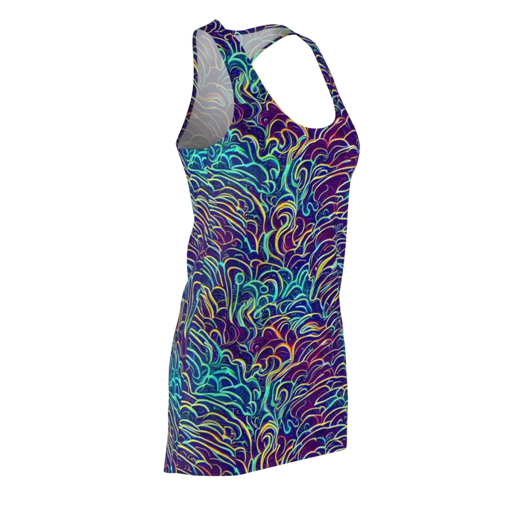 Cosmic Calligraphy on Racerback Dress — Front Side