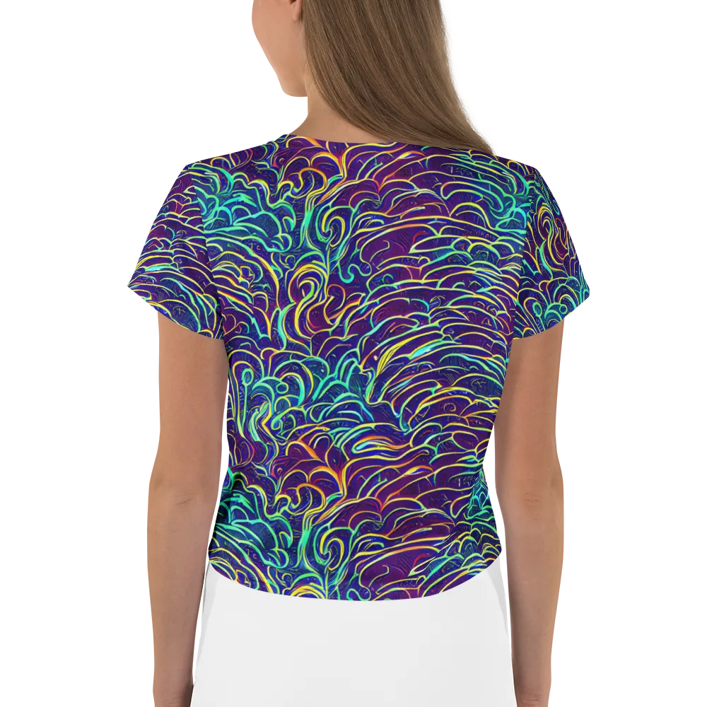 Cosmic Calligraphy on Crop Tee — Back
