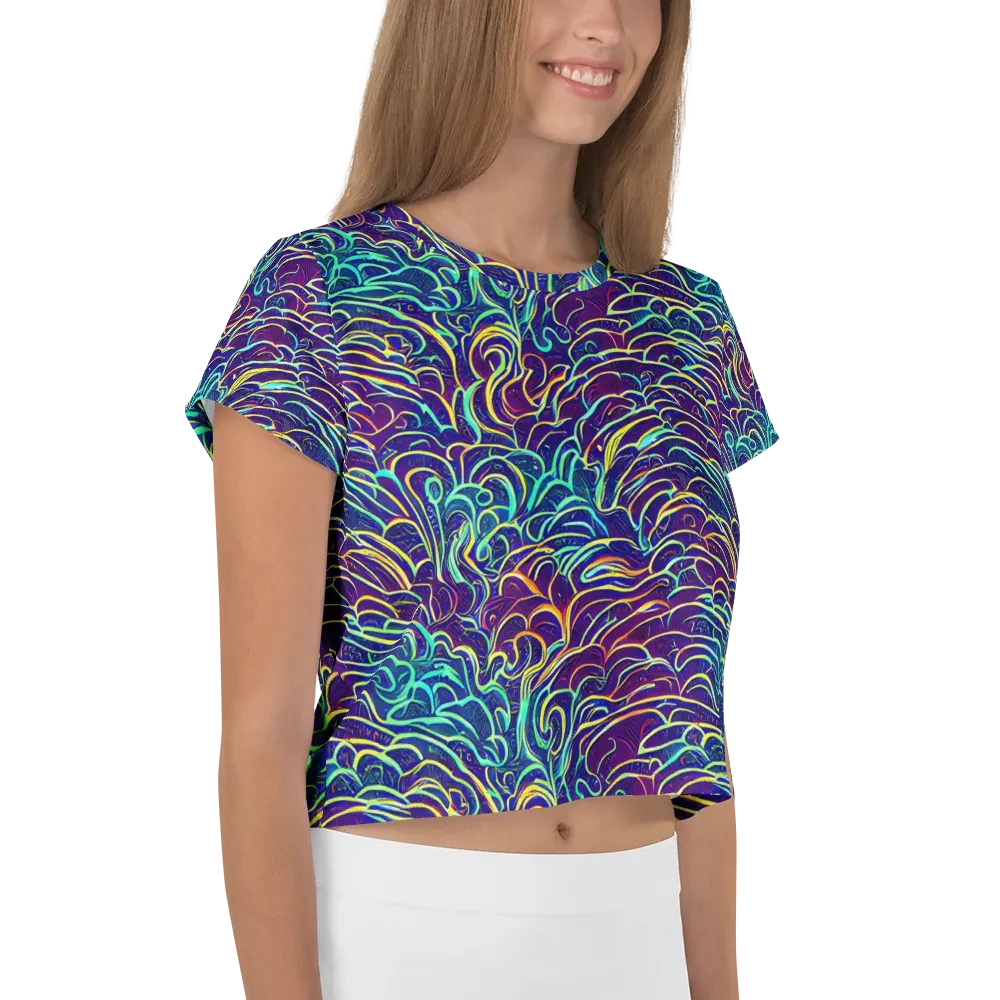 Cosmic Calligraphy on Crop Tee — Right