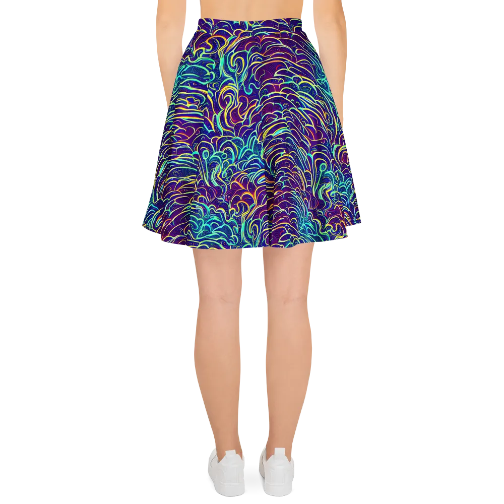 Cosmic Calligraphy on Skater Skirt — Back