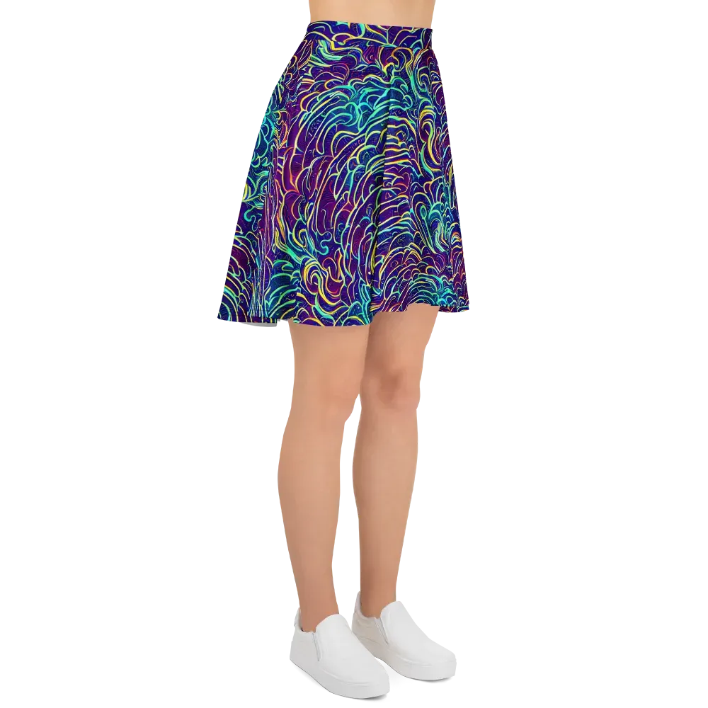 Cosmic Calligraphy on Skater Skirt — Right