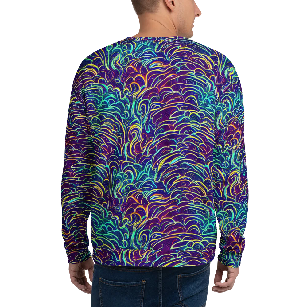 Cosmic Calligraphy on Sweatshirt — Back