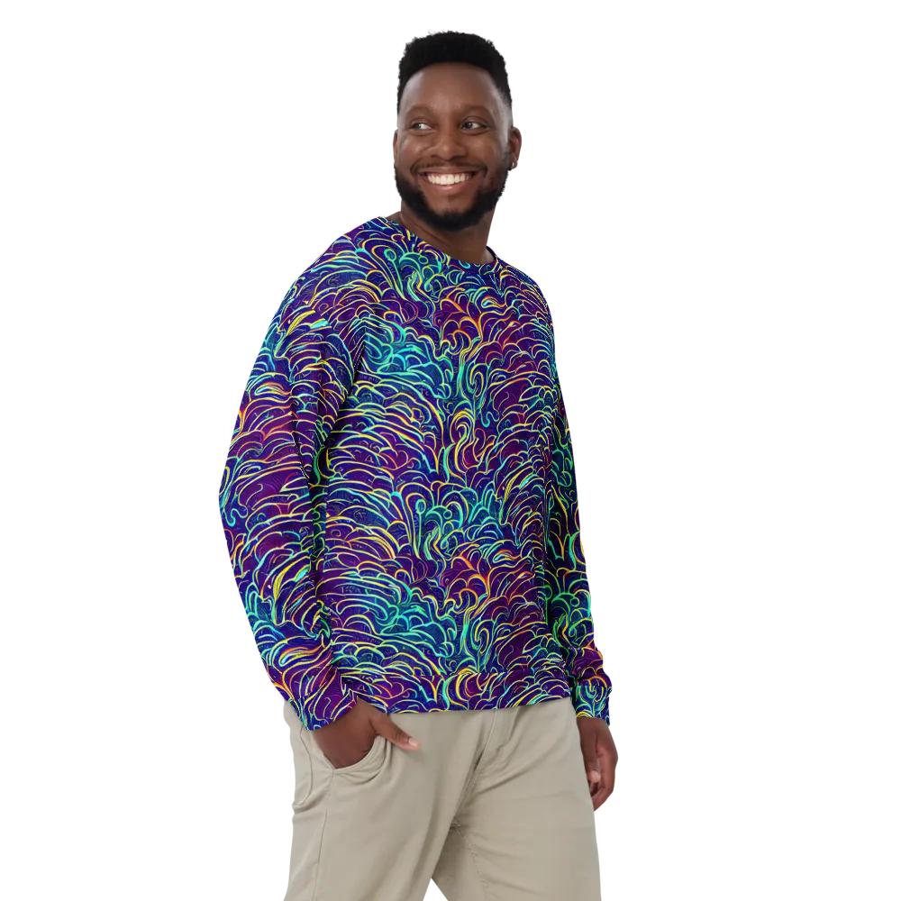 Cosmic Calligraphy on Sweatshirt — Front